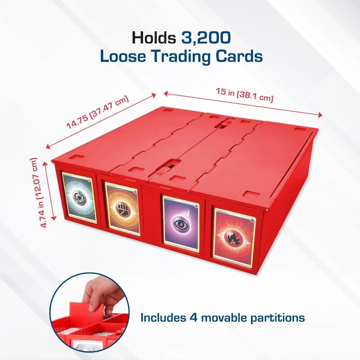 BCW 3,200 Ct. Card Bin - Red