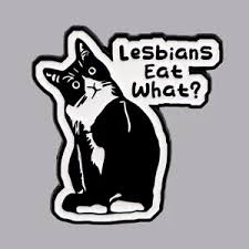 Enamel Pin: Lesbians Eat What?