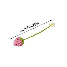 Bookmark: Crocheted Pink Strawberry