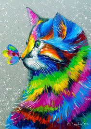 Enjoy 1000 Piece Puzzle: Bright Cat and Butterfly