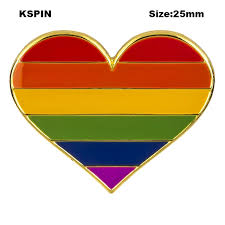 Enamel Pin: Rainbow Heart