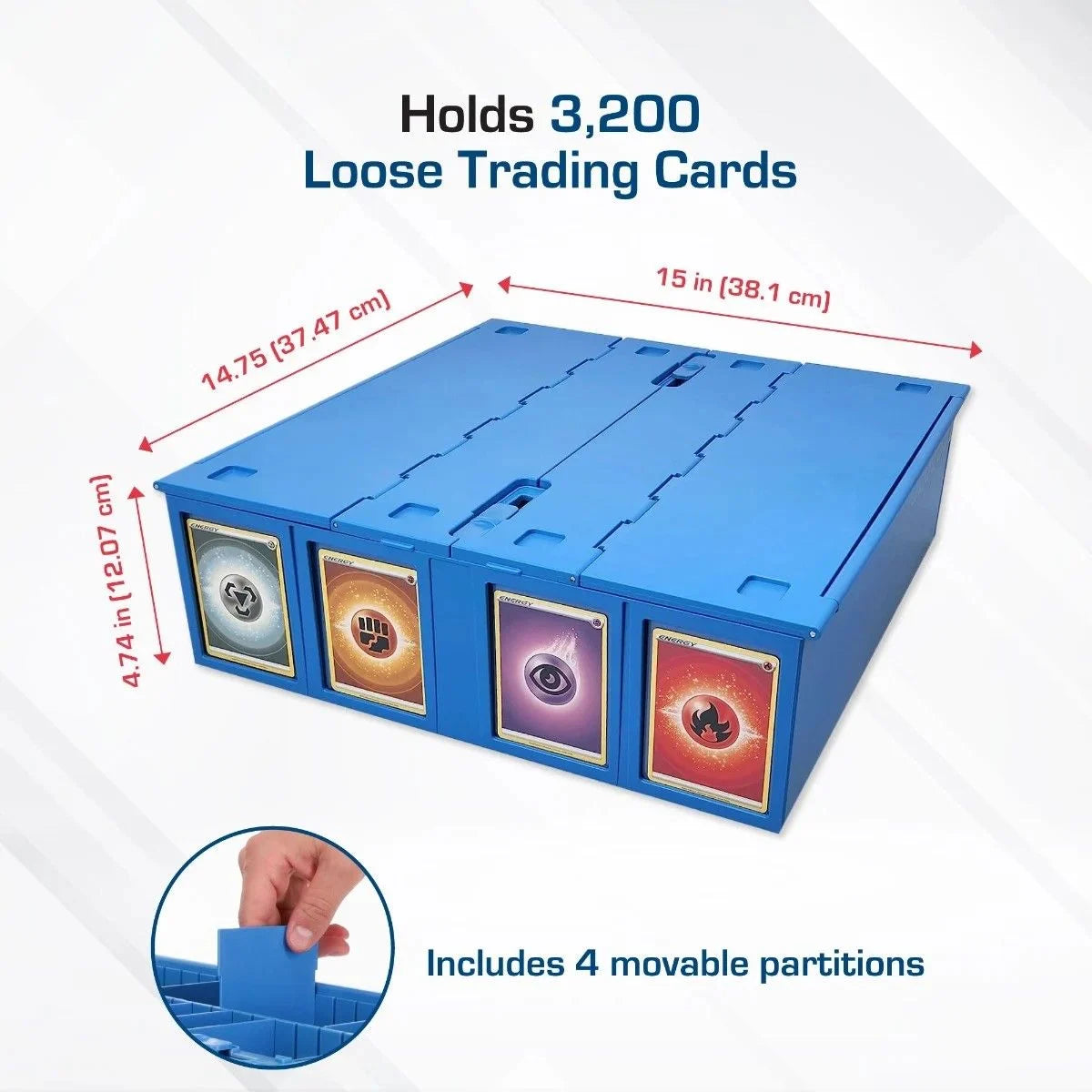 BCW 3,200 Ct. Card Bin - Blue