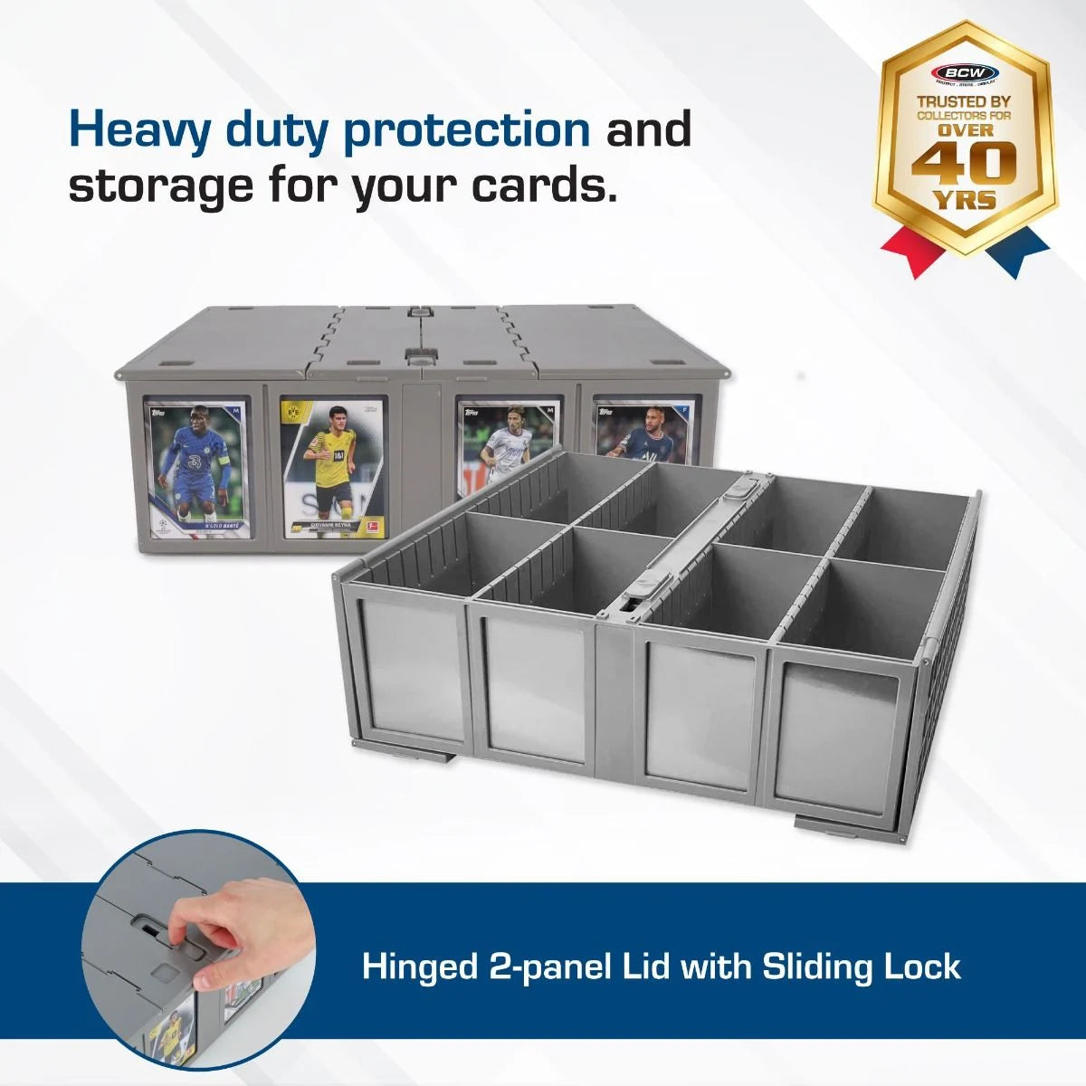 BCW 3,200 Ct. Card Bin - Grey
