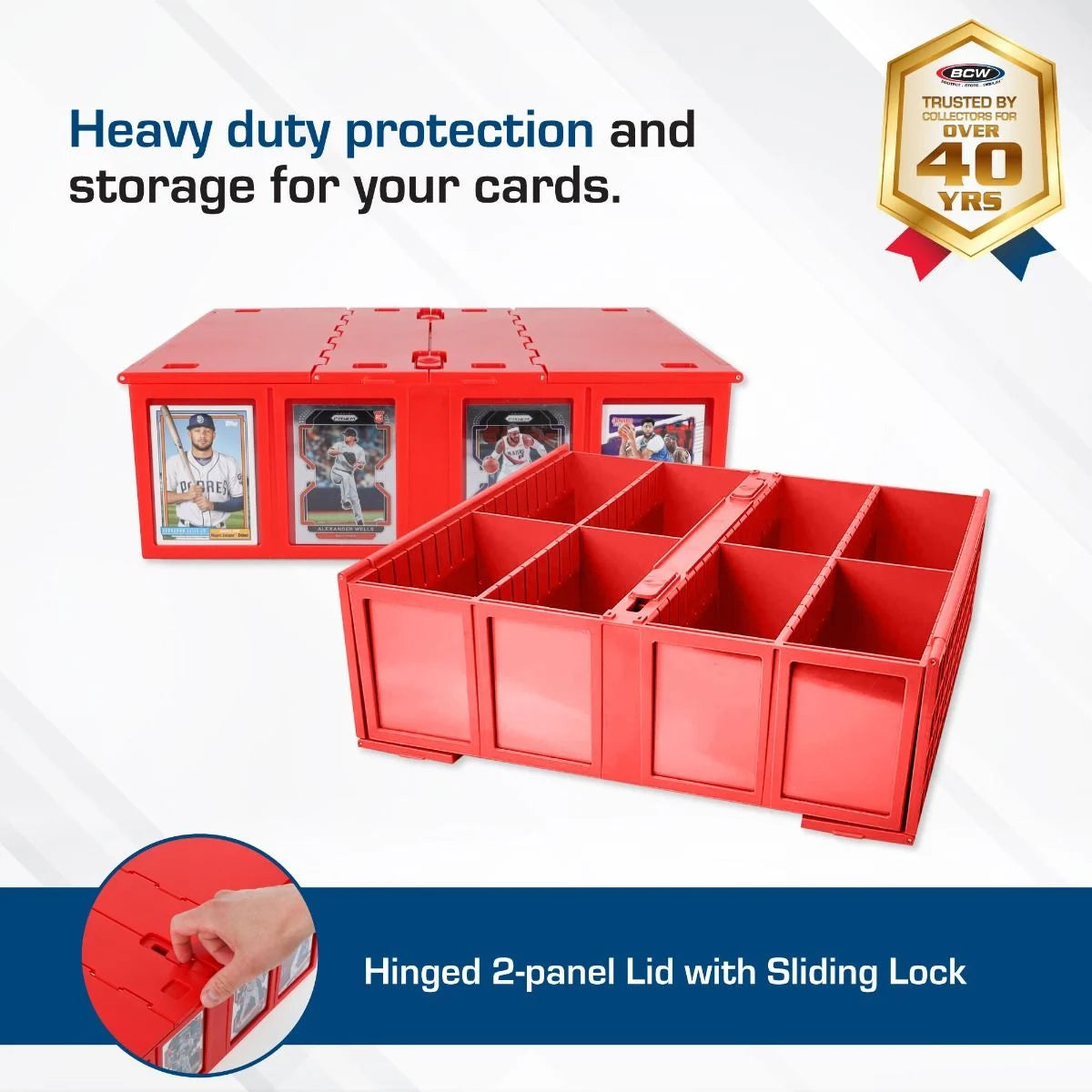 BCW 3,200 Ct. Card Bin - Red