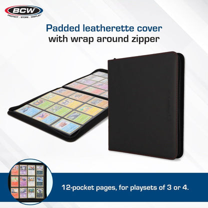 BCW Z-Folio 12 Pocket Zip Binder - Teal