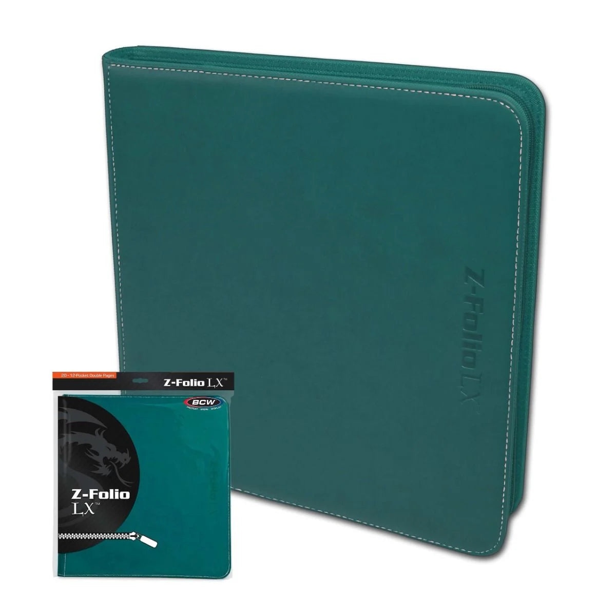 BCW Z-Folio 12 Pocket Zip Binder - Teal