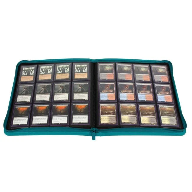 BCW Z-Folio 12 Pocket Zip Binder - Teal