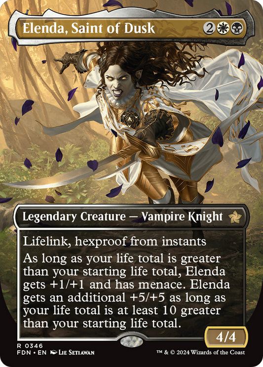 Elenda, Saint of Dusk (Borderless) [Foundations]