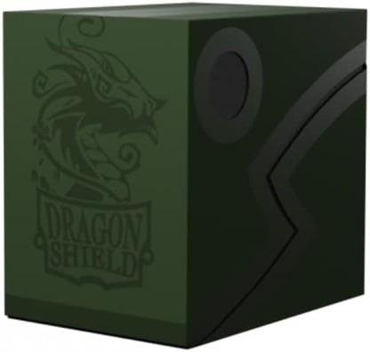 Dragon Shield Double Shell Deck Box - Forest Green/Black