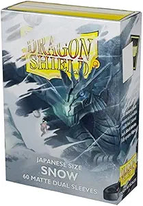 Dragon Shield Japanese Size Sleeves Dual Matte Snow 60 ct