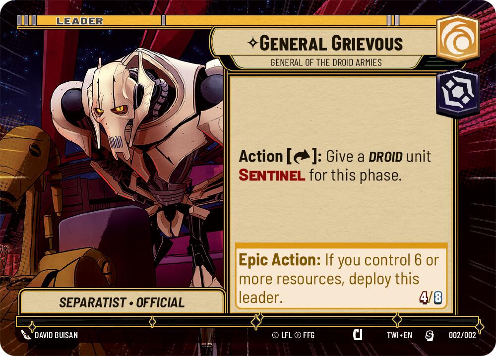 General Grievous - General of the Droid Armies (Hyperspace) (Prerelease Promos) (002/002) [Shadows of the Galaxy Promos]