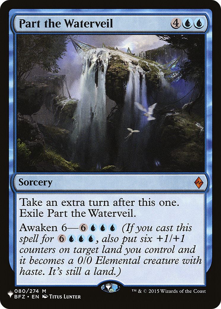 Part the Waterveil [The List]