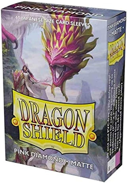 Dragon Shield Japanese Size Matte Sleeves Pink Diamond 60 ct