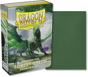 Dragon Shield Japanese Size Forest Green Matte Sleeves 60 ct