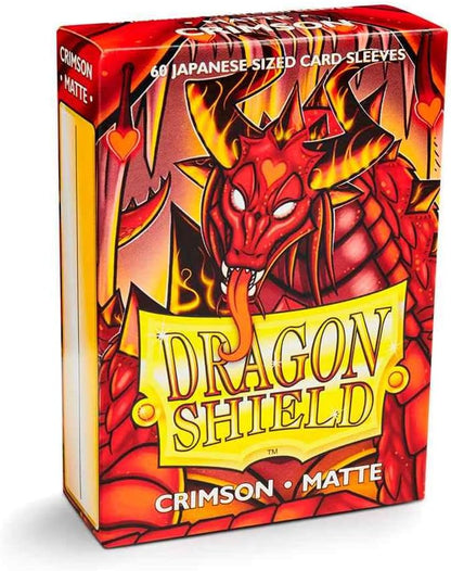 Dragon Shield Japanese Size Crimson Matte Sleeves 60 ct