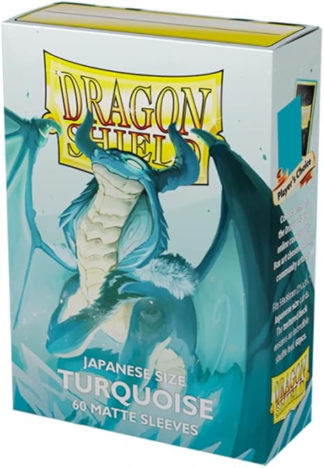 Dragon Shield Japanese Size Matte Sleeves Turquoise 60 ct
