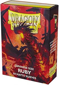 Dragon Shield Japanese Size Matte Sleeves Ruby 60 ct