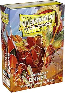 Dragon Shield Japanese Size Ember Matte Dual Sleeves 60 ct