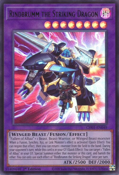 Rindbrumm the Striking Dragon [CH01-EN049] Ultra Rare