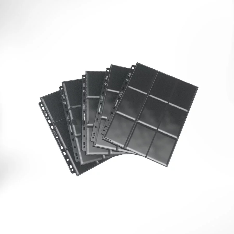Gamegenic 18-Side Loading Pocket Pages 10 count (Black)