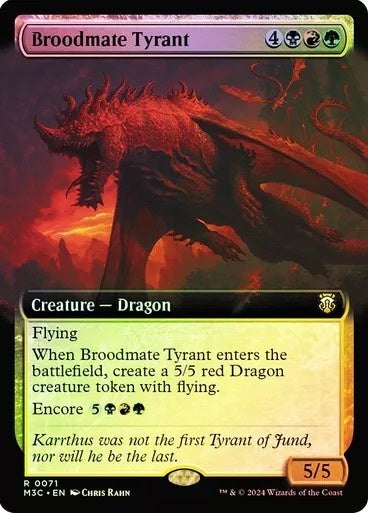 Broodmate Tyrant (Extended Art) (Ripple Foil) [Modern Horizons 3 Commander]