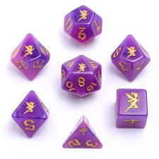 HYMGHO Pixie Dust RPG Dice Set (Glow in the Dark) Gold