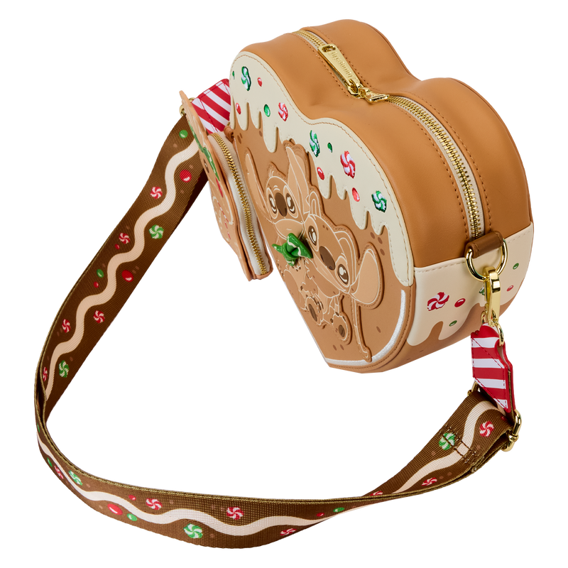 Loungefly Stitch & Angel Gingerbread Crossbody Bag