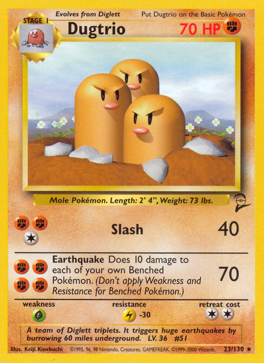 Dugtrio (23/130) [Base Set 2]