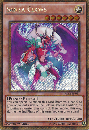 Santa Claws [PGL2-EN021] Gold Secret Rare