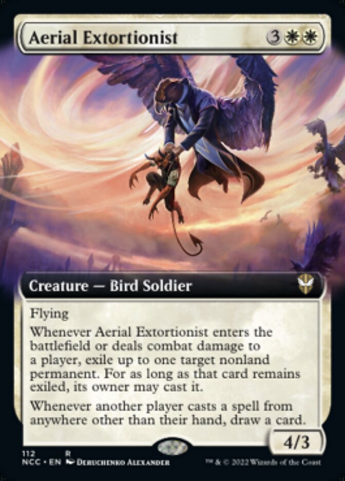 Aerial Extortionist (Extended Art) [Streets of New Capenna Commander]